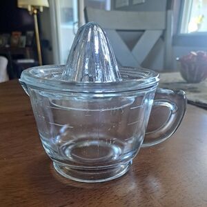 Creative Co-Op 2-Piece Clear Pressed Glass Juicer